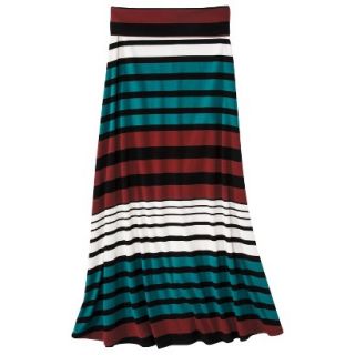 Mossimo Supply Co. Juniors Maxi Skirt   Teal Stripe L(11 13)