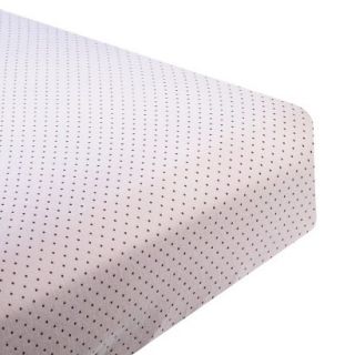 Swaddle Designs Fitted Crib Sheet   Pink with Brown Mod Dots