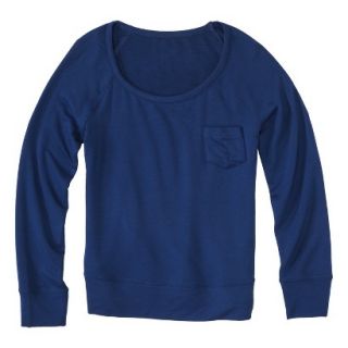 Merona Womens Sweatshirt Top w/Pocket   Waterloo Blue   XL