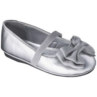 Toddler Girls Cherokee Janya Ballet Flat   Silver 10