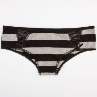 Heathered Stripe Panties Black In Sizes Small, Medium, Large For Women 23769110