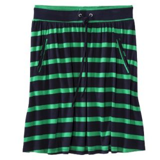 Merona Petites Front Pocket Knit Skirt   Navy/Green XLP