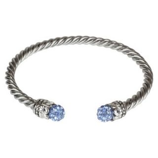 Crystal Fireball Cuff Bracelet   Blue (4mm)
