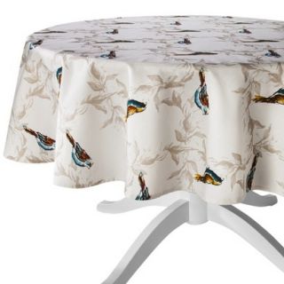 Threshold Birds Round Tablecloth   Tan (70)