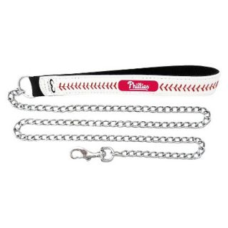 Philadelphia Phillies Baseball Leather 3.5mm Chain Leash   L