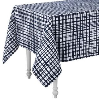 Room Essentials Grid Rectangle Tablecloth   Blue (84x60)