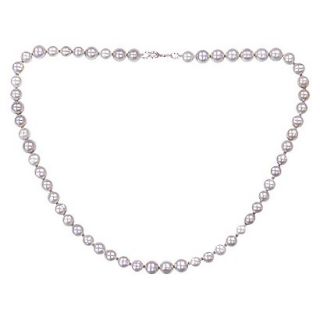 Grey/Silver Nk Ss Freshwater Pearl   18