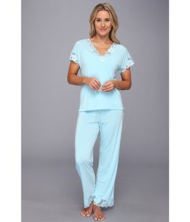 Natori Zen Floral S/S PJ Womens Pajama Sets (Blue)