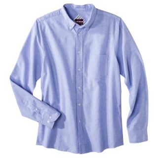 Merona Mens Tailored Fit Oxford Button Down   Blue XXL