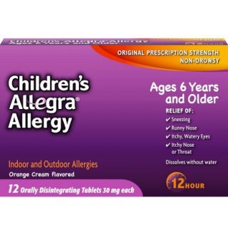 Allegra Childrens 12 Hour Orally Disintegrating Tablets Orange Cr�me, 12 Count