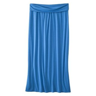 Mossimo Supply Co. Juniors Plus Size Fold Over Waist Maxi Skirt   Blue 2
