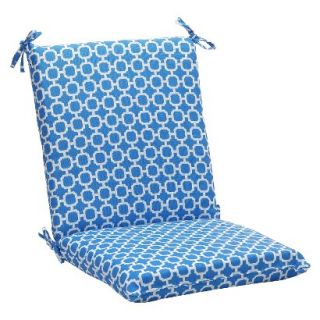 Outdoor Chair Cushion   Blue/White Geometric
