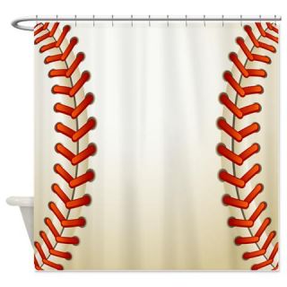  Baseball Texture Ball Shower Curtain