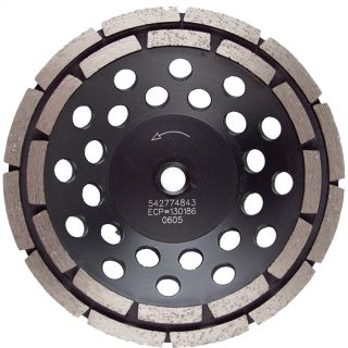 Klutch 4 Inch Double Row Diamond Grinding Cup Wheel