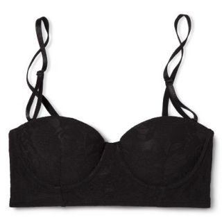 Self Expressions By Maidenform Womens Lace Crop Bustier 5659   Black 36B