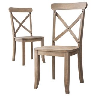 Dining Chair French Country X Back Dining Chair   Driftwood (Set of 2)