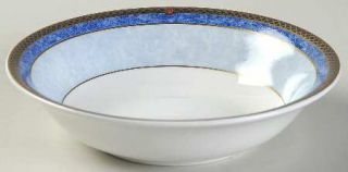 Wedgwood Valencia Coupe Cereal Bowl, Fine China Dinnerware   2 Powder Blue Bands