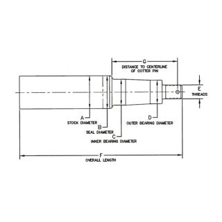 Reliable Ag Spindle Assembly   4500 Lb. Capacity, 14 Inch L, Fits Item 243,