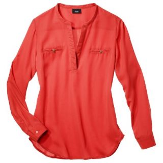 Mossimo Womens Popover Blouse   Red Coral XXL(19)