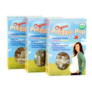 Three Lollies Organic Preggie Pop Drops for Morning Sickness Relief (3 Pack)