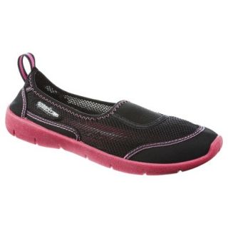 Speedo Junior Girls AquaSkimmer Water Shoes Black & Pink   Large