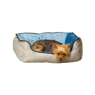 Self Warming Small Pet Bed, Blue/Gray