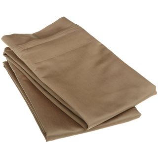 None 100 percent Egyptian Luxurious Cotton 1500 Thread Count Solid Pillowcase Set Brown Size King