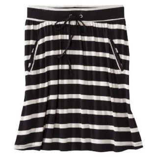 Merona Petites Front Pocket Knit Skirt   Black/Cream SP