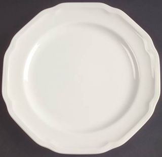 Mikasa Antique White Salad Plate, Fine China Dinnerware   All White, Scalloped,E