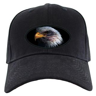  American Flag Eagle Black Cap