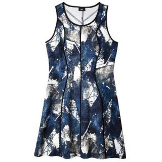 Mossimo Womens Sleeveless Fit and Flare Dress   Athens Blue XS