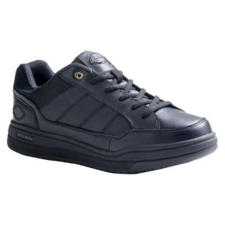 Mens Dickies Athletic Skate Genuine Leather Slip Resistant Sneakers   Black 6