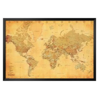 Art   Vintage World Map Framed Poster