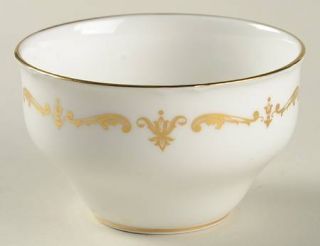 Royal Worcester Gold Chantilly Mini Open Sugar Bowl, Fine China Dinnerware   Gol