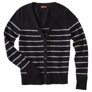 Merona Womens Ultimate V Neck Cardigan Sweater   Black/Heather Gray   M