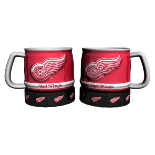 Boelter Brands NHL 2 Pack Detroit Red Wings Puck Style Coffee Mug   Multicolor