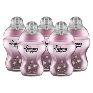 Tommee Tippee Closer to Nature 5pk 9oz Deco Baby Bottle Set   Pink Flower