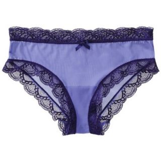 Gilligan & OMalley Womens Mesh Lace Trim Hipster   Violet Lily XS