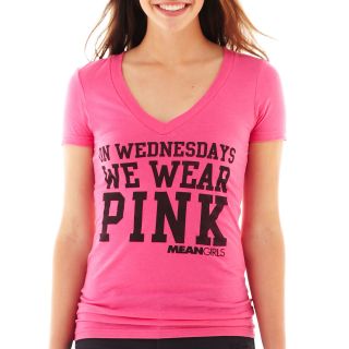 Short Sleeve Graphic Tee, Pink, Womens