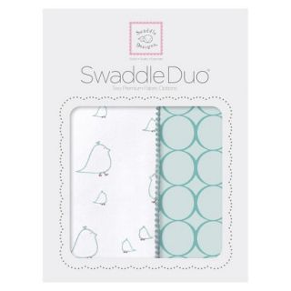 Swaddle Designs Chickies SwaddleDuo 2pk   Turquoise Mod Circles