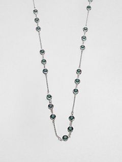ABS by Allen Schwartz Jewelry Faceted Stone Chain Necklace   Silver Green