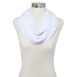 Solid Sheer Infinity Scarf   White