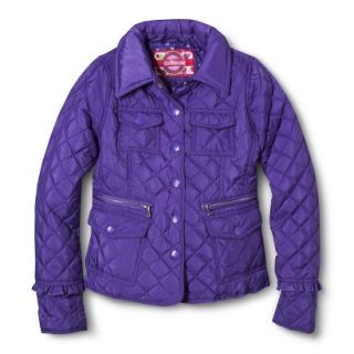 Dollhouse Girls 4 Pocket Lightweight Quilted Jacket   Purple 5 6