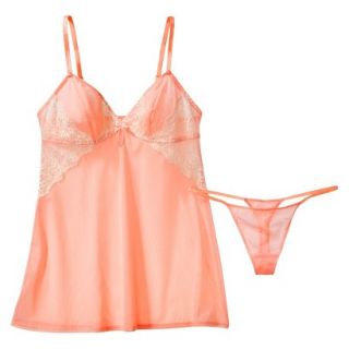 Gilligan & OMalley Womens Unlined Babydoll Set   Coral L