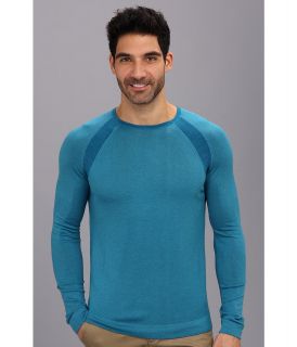 Elie Tahari Max Sweater   Magic Wash Merino Silk   Crew Neck Mens Sweater (Blue)