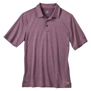 Mens Golf Polo   Cabernet Red Heather S
