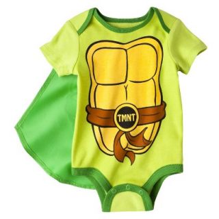 Teenage Mutant Ninja Turtles Newborn Infant Boys Bodysuit W/ Cape   Green