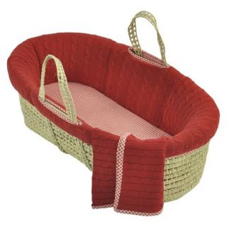 Basics Red Moses Basket by Tadpoles
