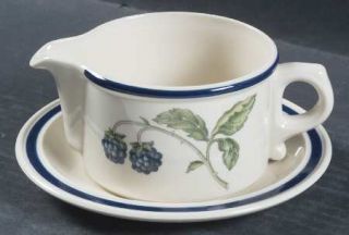 Wedgwood Bramble Multicolor (Oven To Table) Gravy Boat & Underplate, Fine China
