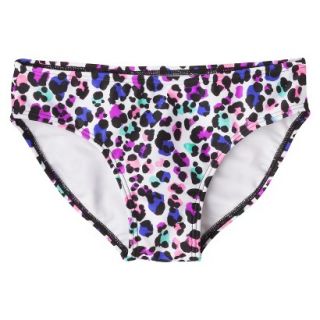 Girls Leopard Spot Hipster Bikini Swim Bottom   White L
